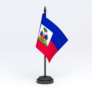 3D Table Flag Haiti model