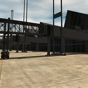 3D airport buildings model