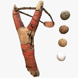 Medieval Wooden Robber Slingshot Weapon