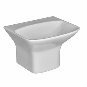 wall hung rectangle shape 3D