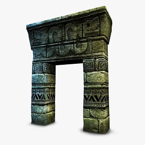 aztec mayan gate 3D model