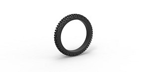 Diecast offroad tire 8 Scale 1 to 10 3D
