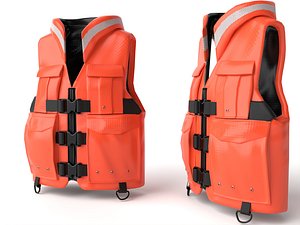 Orange Safety Life Vest Asset