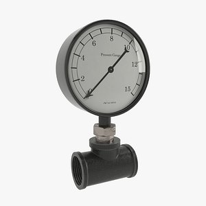 pressure gauge pipe 3d model