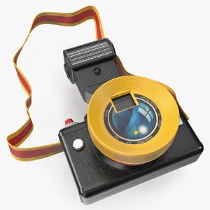 Instant Film Camera with Flash Fur model