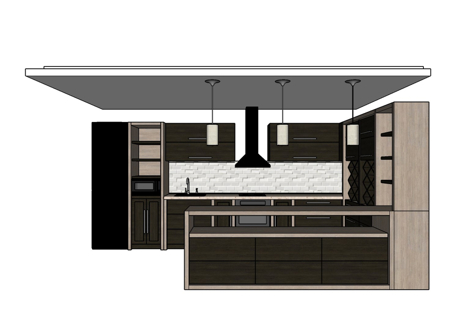 3d Kitchen Design Interior Model