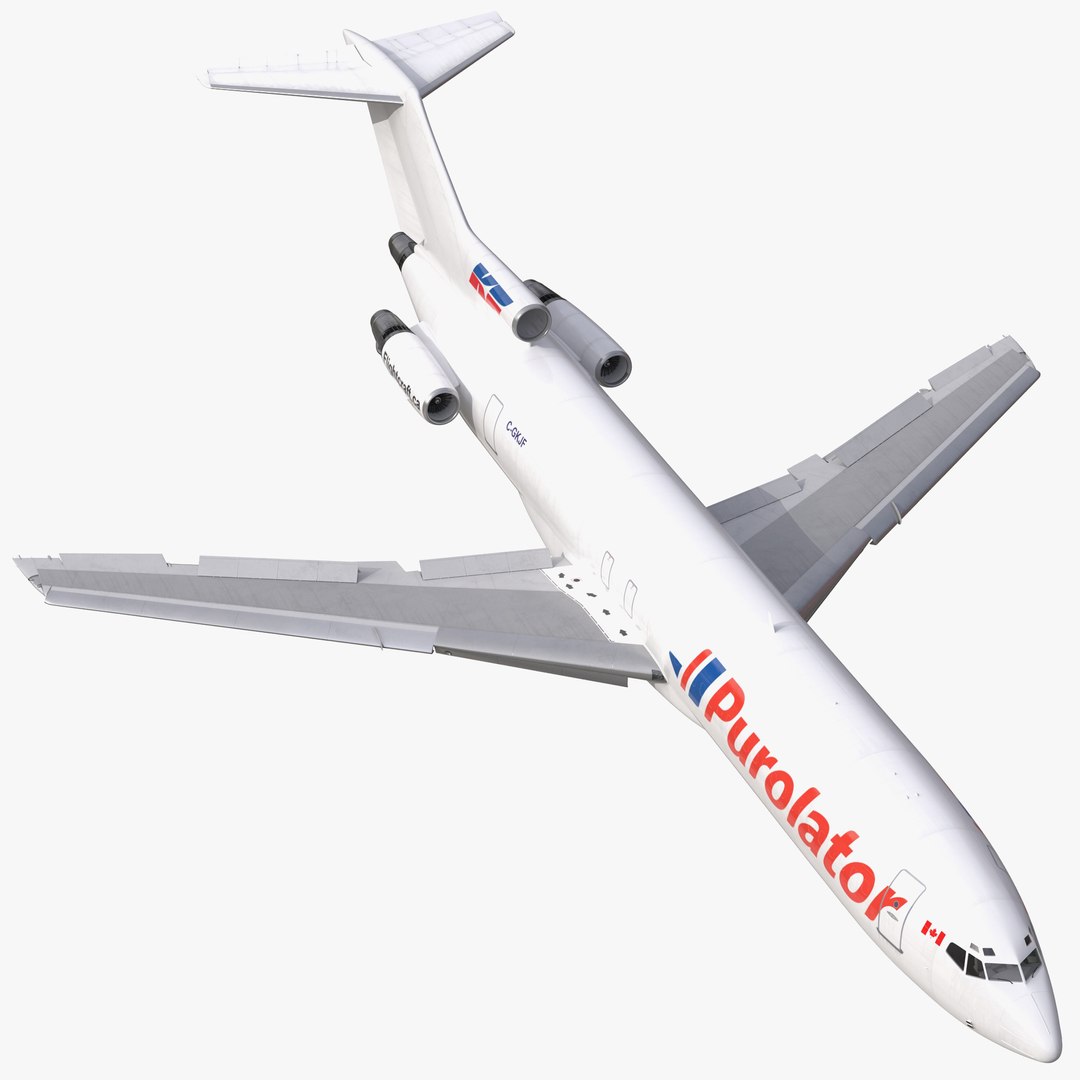 Boeing 727-200F Kelowna Rigged 3D Model 3D model preview