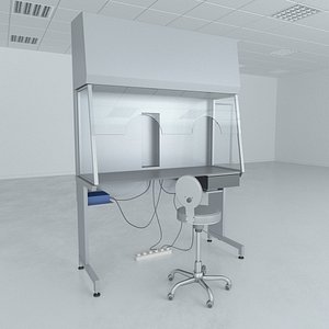 3D model biosafety cabinet lab 2