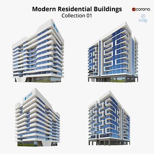 Modern Residential Buildings Collection 01