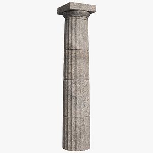 3D Temple Doric Column model