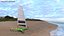 Futuristisches Land, Sandyacht, Grün, Rigged