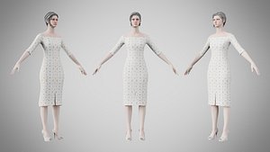 3D Dress 14 Abstract Pebble Repeat