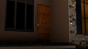 Modern Two-Story House Exterior 3D