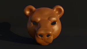 3D Bear Cosplay Face Mask print