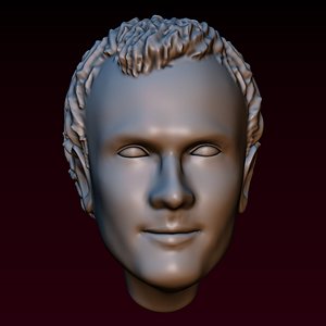3D Male head 16