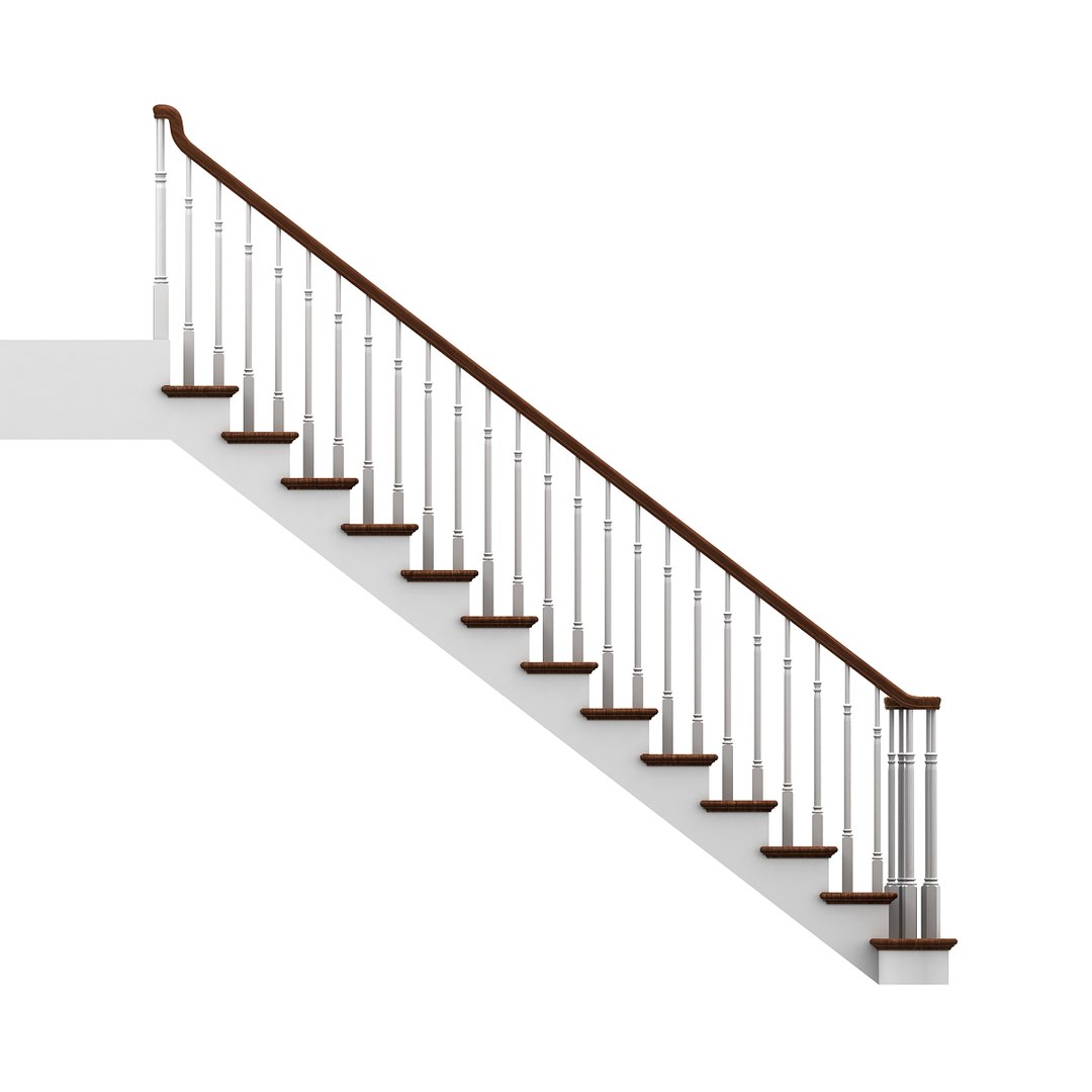 3d model wooden staircases