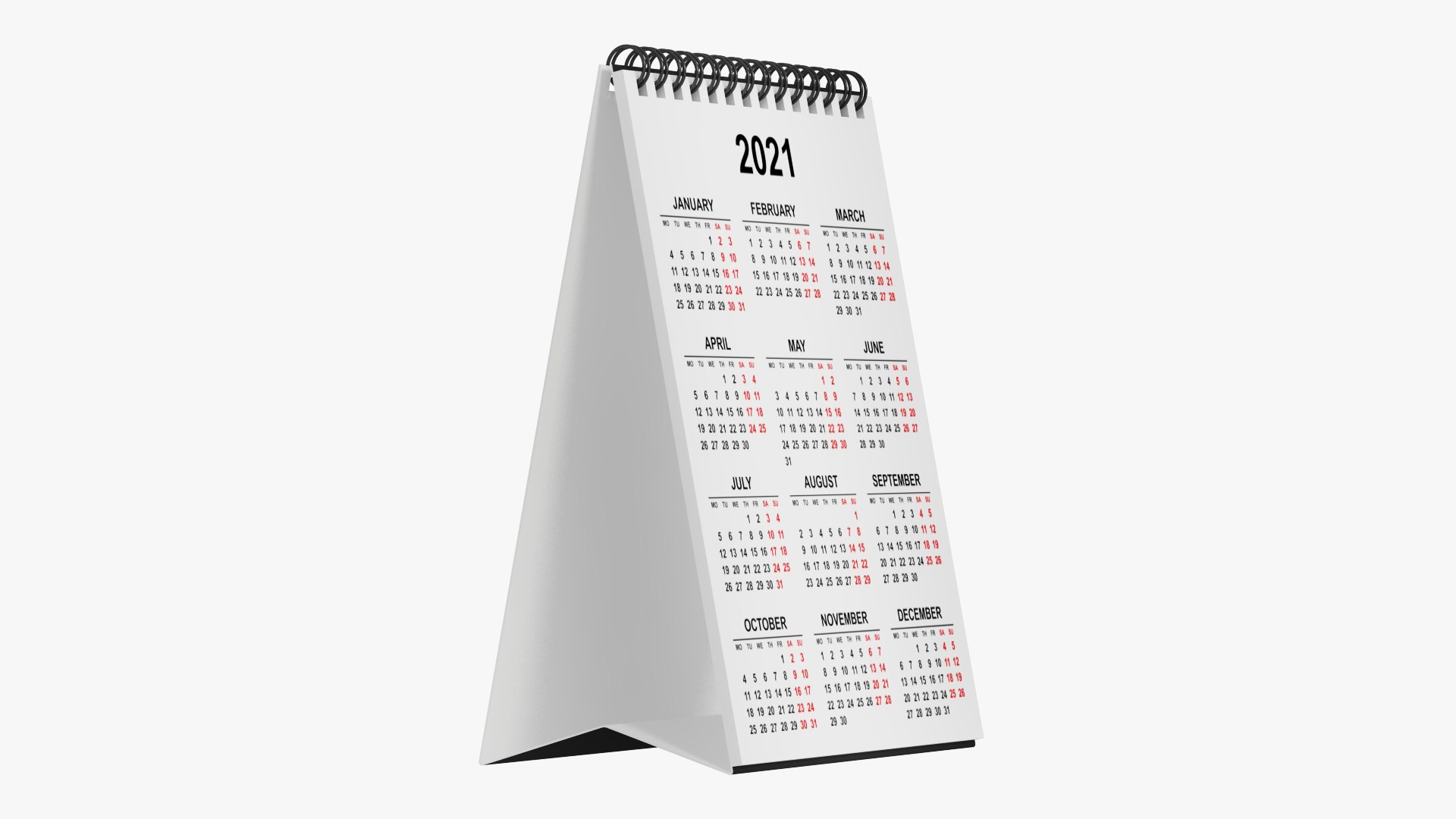 Calendar 3D Model - TurboSquid 1667634