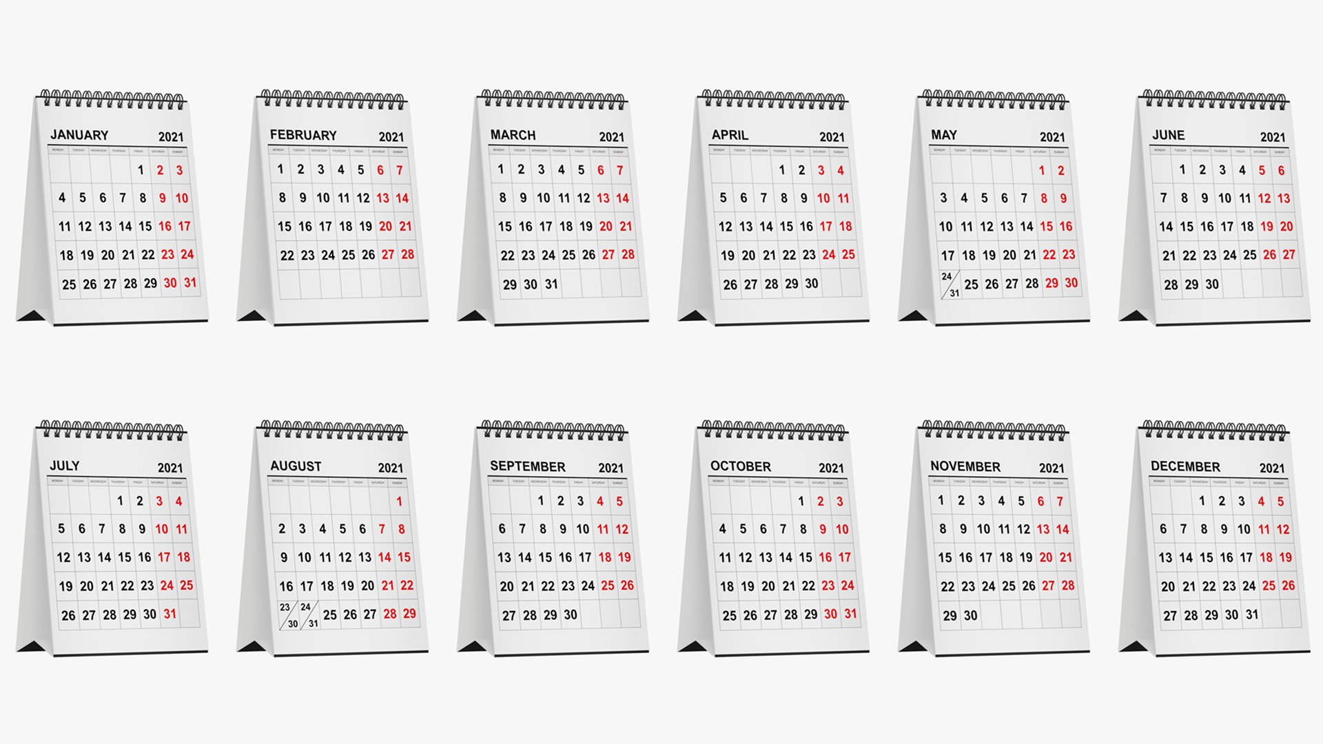 Calendar 3D Model - TurboSquid 1667634