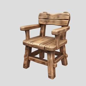 Wooden Chair 3D model