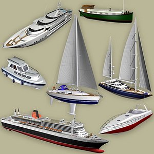 3d model boat yachts