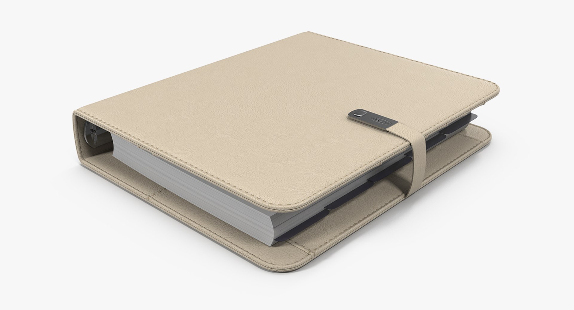 Weekly Organizer Closed White 3D model preview