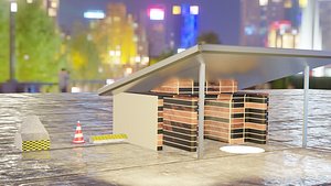 road sign model set model