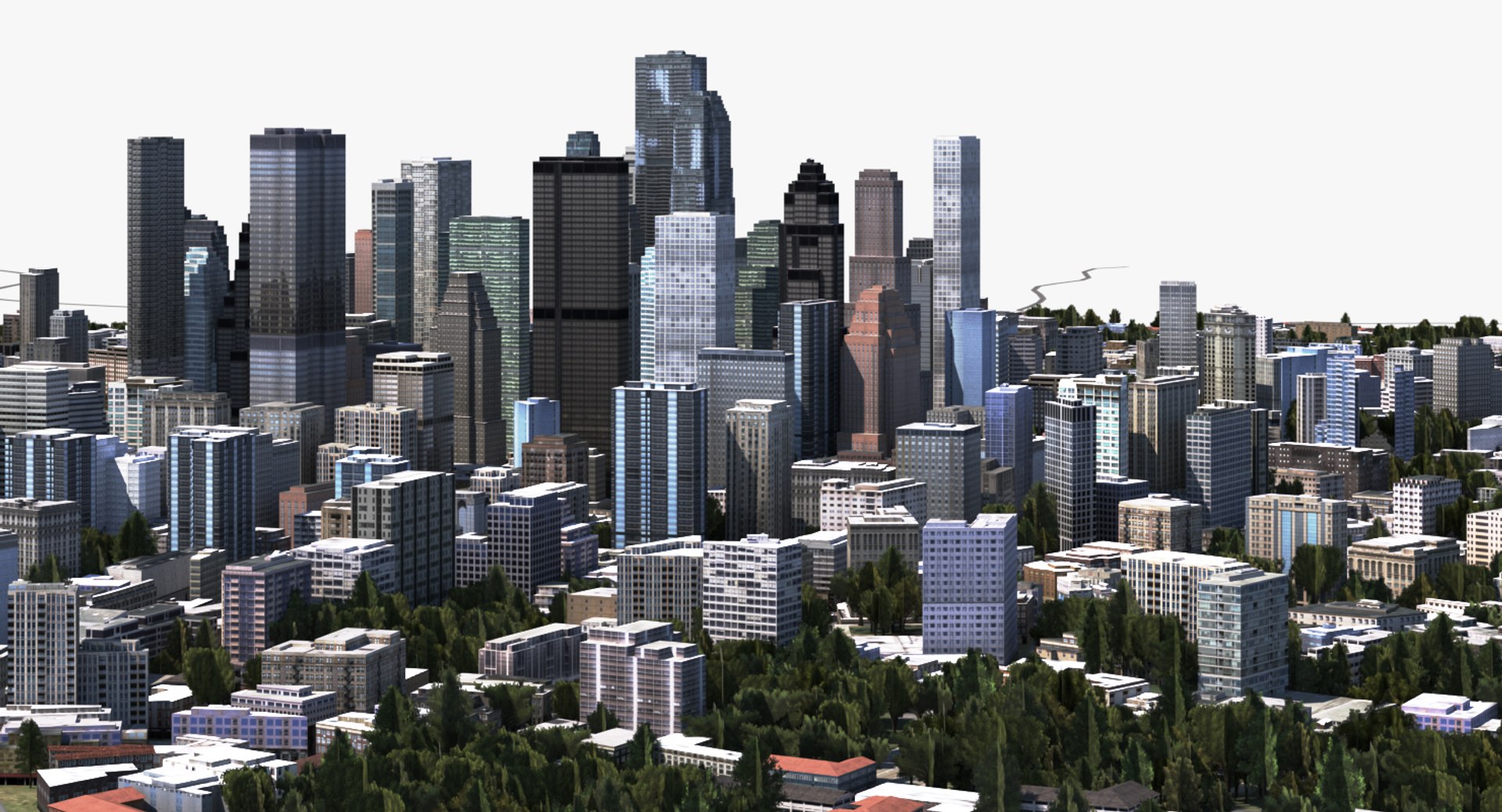 Cityscape Scene Highrise 3D Model - TurboSquid 1170954