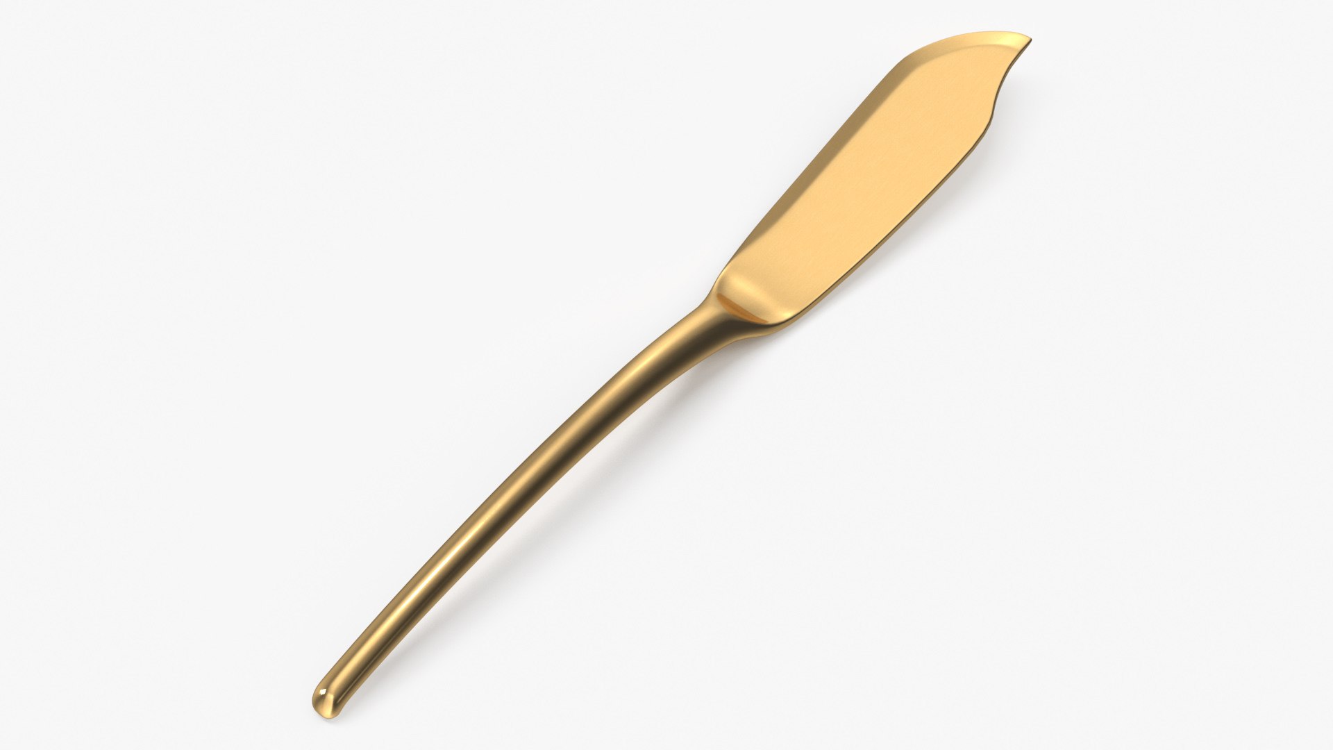Fish Knife Gold 3D model preview