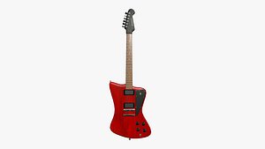 3D Electric Guitar G01 Red - Music Instrument Design