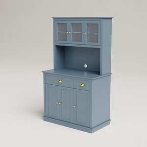 Cabinet for Kitchen Light Blue 3D model