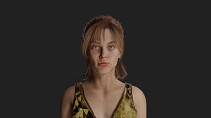 Realistic female character 3D model