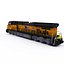 Union Pacific GE EMD and Big Boy X 4014 Steam Locomotive with Coal Hopper Oil and Container Carriage