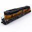 Union Pacific GE EMD and Big Boy X 4014 Steam Locomotive with Coal Hopper Oil and Container Carriage