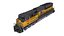 Union Pacific GE EMD and Big Boy X 4014 Steam Locomotive with Coal Hopper Oil and Container Carriage