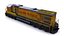Union Pacific GE EMD and Big Boy X 4014 Steam Locomotive with Coal Hopper Oil and Container Carriage