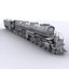 Union Pacific GE EMD and Big Boy X 4014 Steam Locomotive with Coal Hopper Oil and Container Carriage
