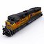 Union Pacific GE EMD and Big Boy X 4014 Steam Locomotive with Coal Hopper Oil and Container Carriage