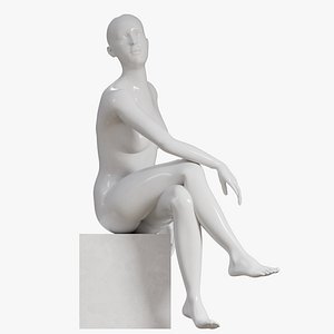 Female mannequin pose 8 PBR 3D model