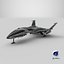 Dirty Futuristic Fighter Spaceship 3D