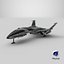 Dirty Futuristic Fighter Spaceship 3D