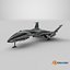 Dirty Futuristic Fighter Spaceship 3D