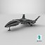 Dirty Futuristic Fighter Spaceship 3D