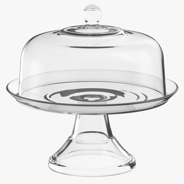 3D glass cake pie stands model - TurboSquid 1396549