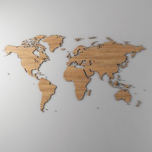 World Map Wall Object