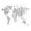 World Map Wall Object