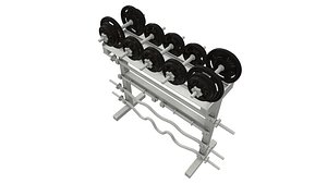 dumble curl barbell set 3D