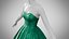 Dress 48 Emerald Velvet Green With Design