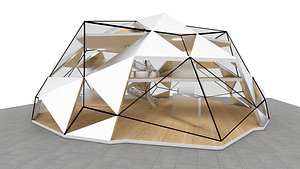 VR art Gallery 12 compound icosrombi 3D model