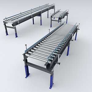 Roller Conveyor Adjustable and Rigged