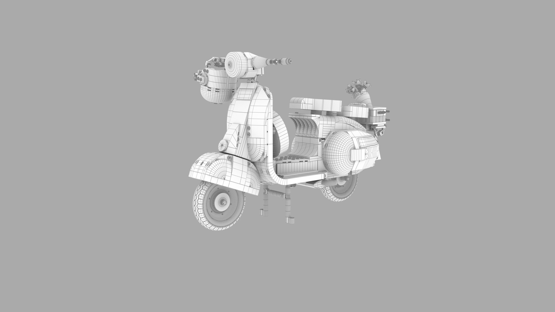 Lego Vespa 125 3D Model TurboSquid 1950724